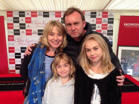 Philip Glenister with wife Beth and their two daughters